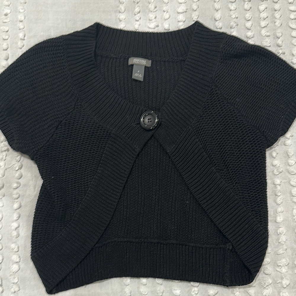 Charlotte Russe Black Cropped Shrug Sweater